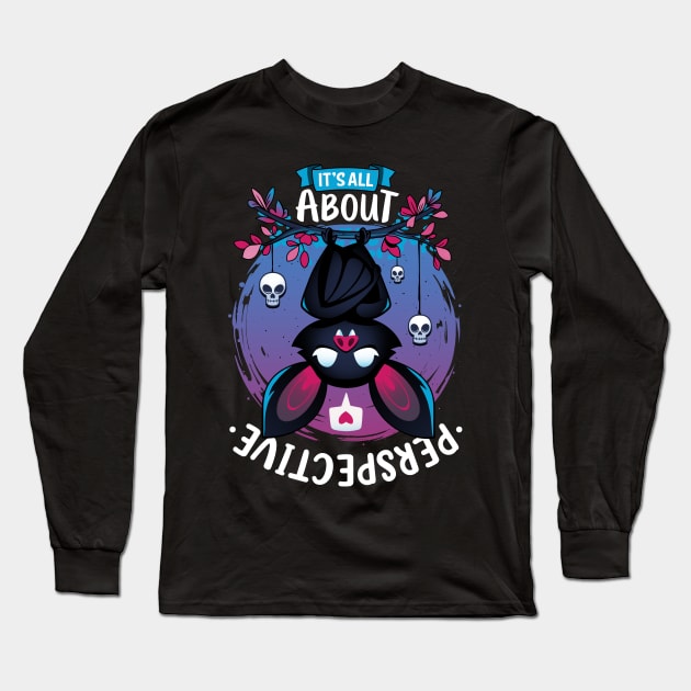 All About Perspective - Creepy Cute Bat Love Long Sleeve T-Shirt by Snouleaf